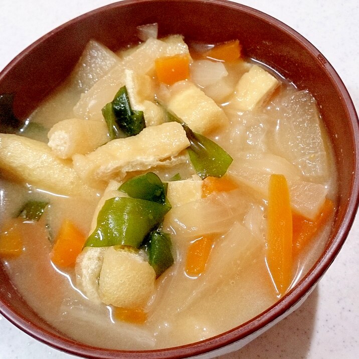 大根と人参と玉ねぎと油揚げのお味噌汁 圧力鍋 レシピ 作り方 By Hideok8 楽天レシピ 大根と人参と玉ねぎと油揚げのお味噌汁 圧力鍋 レシピ 作り方 By Hideok8 楽天レシピ